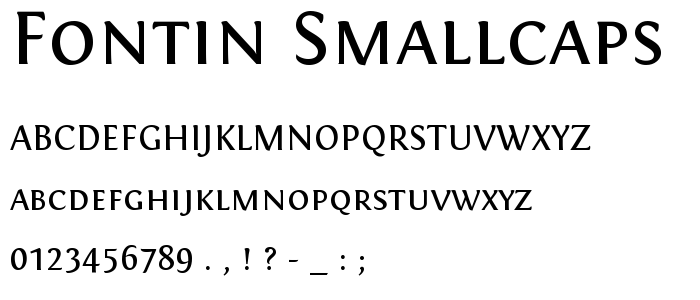 Fontin SmallCaps font